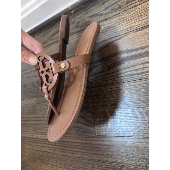 Tory Burch Miller Sandals Tan Size 8.5 Retail $200 - Picture 9 of 10